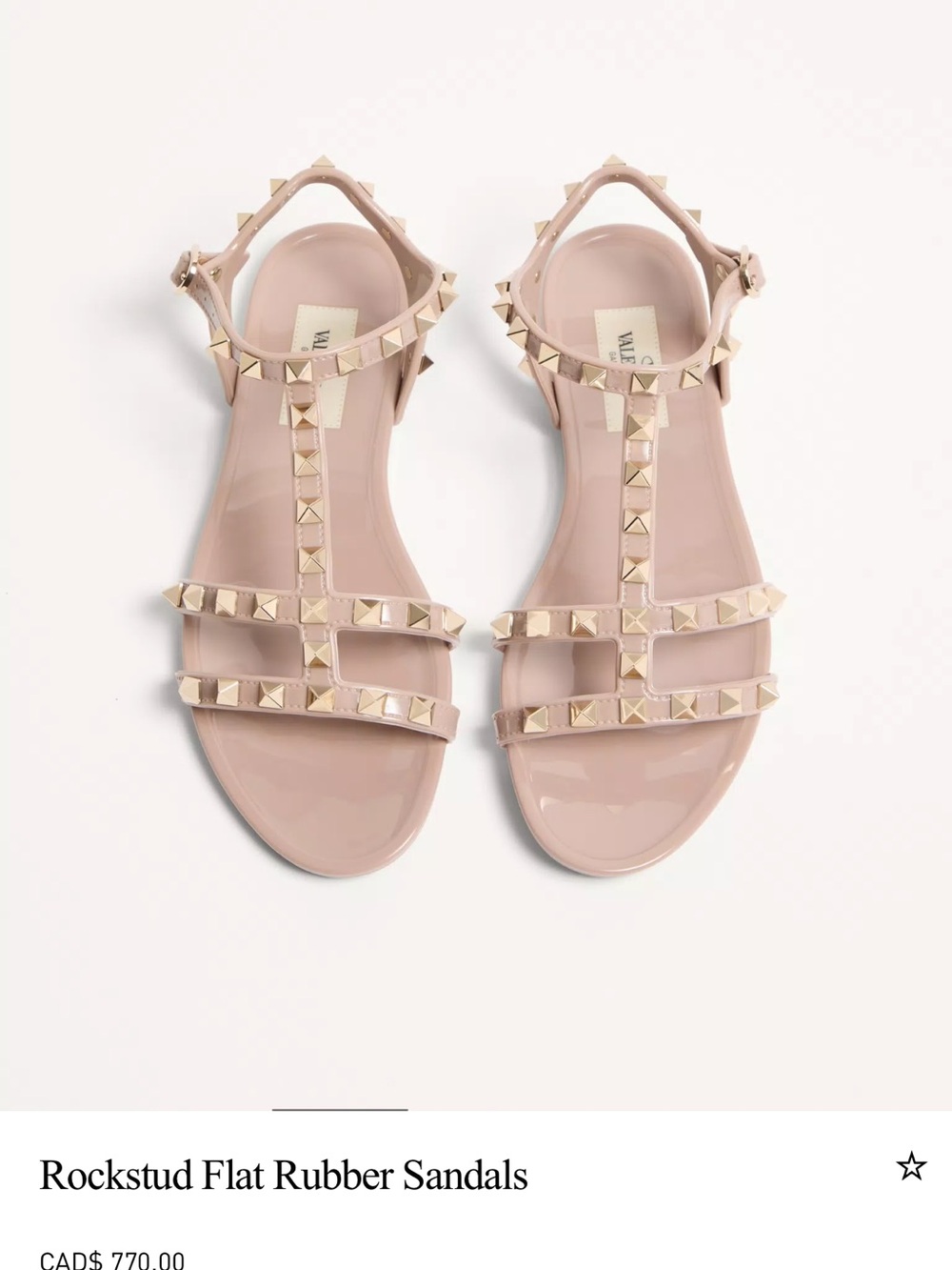 Valentino Rockstud rubber sandal